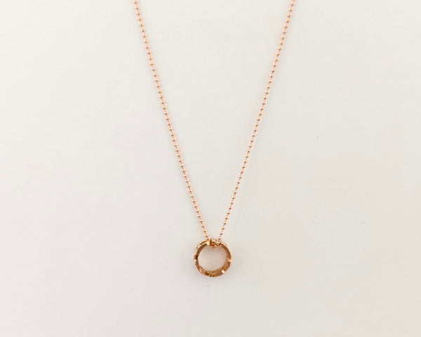 Reminder Charm Necklace in Pink Gold