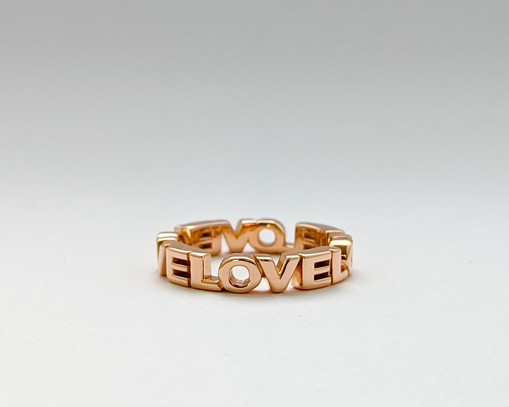 LOVE Ring in 14k Pink Gold