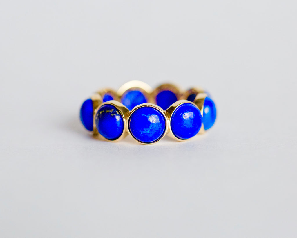 Lapis and 18K yellow gold ring