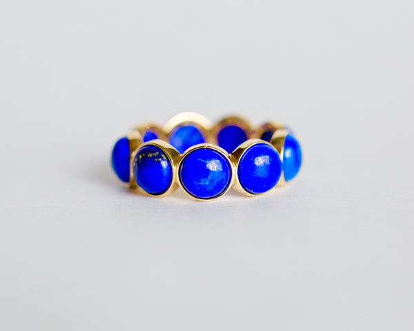 Lapis and 18K yellow gold ring